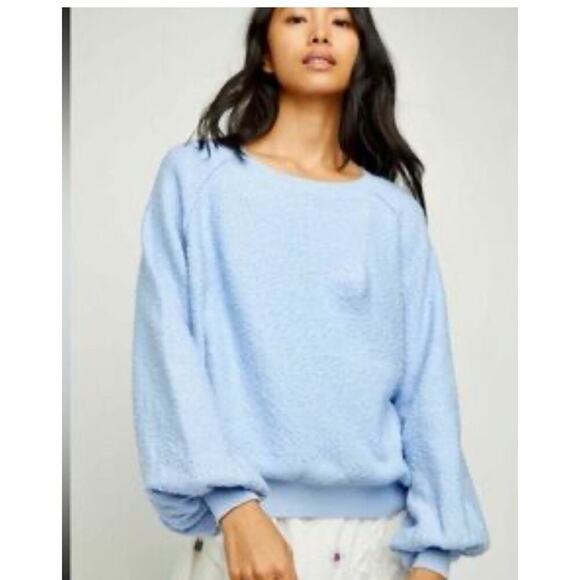 Free People Found My Friend Pullover Sweater Texture Boucle Long Sleeve L 1755 - Picture 1 of 10